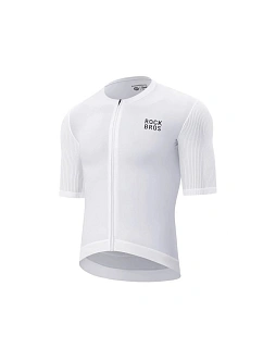 Cyklistický dres Rockbros 15200025 krátký rukáv velikost XXL - bílý
