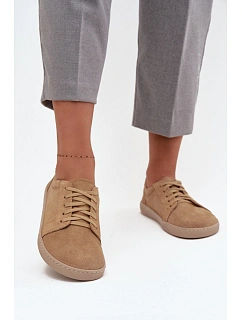 Barefoot typ tenisky z přírodního semiše Zazoo 314 béžové