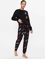 Dámské pyžamo YI2822686F černé se vzorem - DKNY