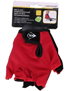 CYKLISTICKÉ RUKAVICE DUNLOP SENIOR VELIKOST XL – ČERVENÉ