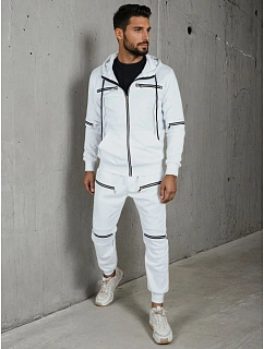 FashionStreet pánská bílá tepláková souprava AX0813