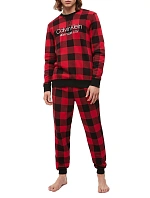 Pánské tepláky NM1726E-5VJ černočervená - Calvin Klein