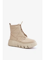 Boty na široké podrážce na zip model 202820 Step in style Boty na široké podrážce na zip model 202820 Step in style