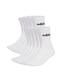 Adidas Cushioned Linear Crew ponožky 10 párů bílé KF9091