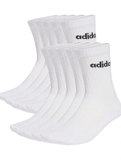Adidas Cushioned Linear Crew ponožky 10 párů bílé KF9091