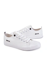 Pánské tenisky z nízkého materiálu Big Star KK174006 Bílé Pánské tenisky z nízkého materiálu Big Star KK174006 Bílé