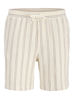 Jack&Jones pánské pruhované šortky JPSTJAIDEN COBA STRIPE JOG SHORTS REG SN 12274413 Antique White Stripes