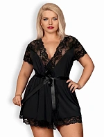 Elegantní župan 810 - PEI black XXL - Obsessive