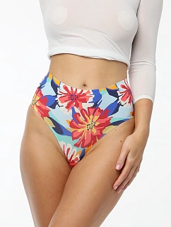 Dámské kalhotky Flower Folk Simple Brasil Maxi barevné květy - Julimex
