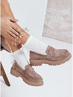 Dámské semišové béžové mokasíny FashionStreet ZY1128 Dámské semišové béžové mokasíny FashionStreet ZY1128