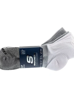 Skechers 3pk pánské ponožky Qtr Colorbloc S118998-GRY šedé 43–46