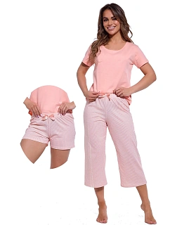 Dámské třídílné pyžamo Cornette 466/322 Cleo kr/r S-2XL