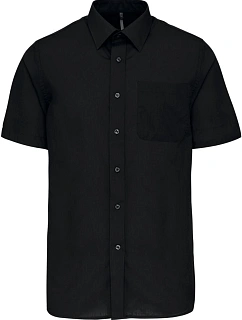 Kariban K 551 Popelínová košile "Ace" s krátkým rukávem 20.K551 black