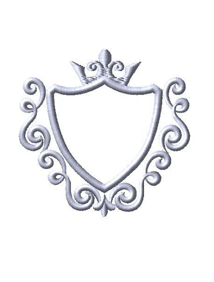 rámeček k výšivce monogramu erb s korunkou zdobený rámeček k výšivce monogramu erb s korunkou zdobený