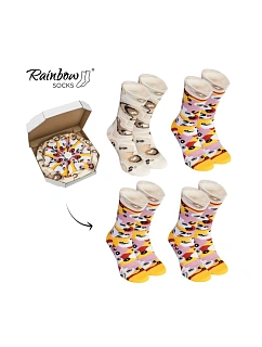 Rainbow Socks Pizza 4 páry Capricciosa
