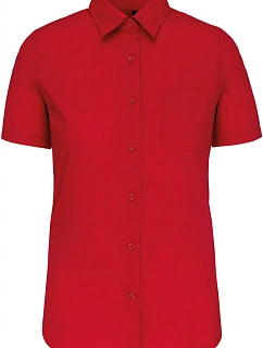 Kariban K 548 Popelínová halenka "Judith" s krátkým rukávem 20.K548 classic red