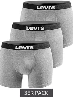 Pánské boxerky Levi's 3-Pack šedé bavlněné boxerky