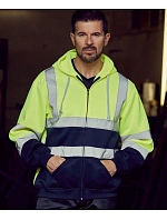 Yoko HVK 07 Hi-Vis mikina s kapucí 79.VK07 black Yoko HVK 07 Hi-Vis mikina s kapucí 79.VK07 black