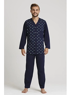 Pánské rozepínací pyžamo Gucio dł/r M-2XL