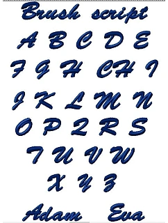 Výšivka jméno Brush script
