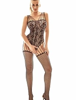 Okouzlující bodystocking Lesha černý - Anais