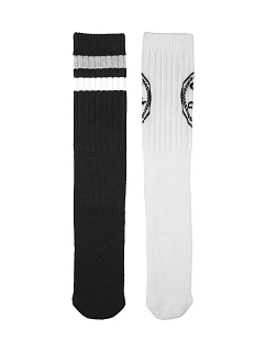 Ponožky Converse 2 pack bílé, černé E744A