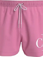 Pánské plavky SHORT DRAWSTRING KM0KM00967 TFZ růžové - Calvin Klein