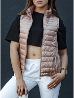 Dámská prošívaná vesta se stojáčkem STYLISHZ růžová FashionStreet TY4449