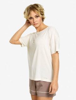 Dámské triko na spaní QS6408E-101 béžová - Calvin Klein