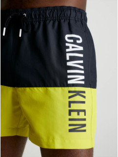 Pánské plavkové kraťasy KM0KM00796 LRF černo-neon.žluté - Calvin Klein
