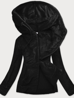 Černá dámská plyšová mikina (HH004) - J.Style