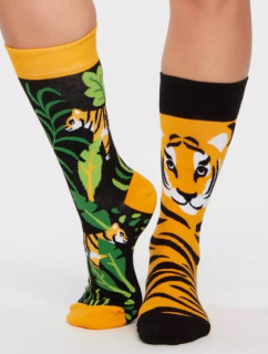 Ponožky GMRS1367 černo-žluto-zelené -  Dedoles