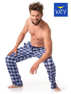 Pánské pyžamové kalhoty MHT 426 B23 M-2XL modré - Key
