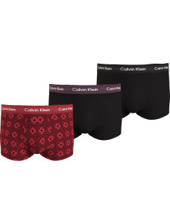 Pánské boxerky 3Pack 000NB3055A I1Z červené/černé - Calvin Klein