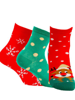 Dámské vzorované vánoční ponožky 3PP