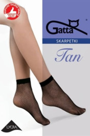 Síťované dámské ponožky "kabaretky"  TAN