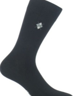 Pánské vzorované ponožky W94.J01 černá 45-47