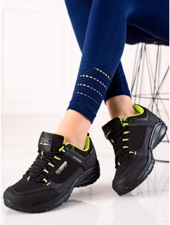 Luxusní  trekingové boty dámské černé bez podpatku