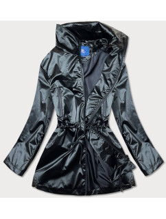 Tenká černá dámská bunda se stojáčkem (AG5-017)