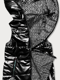 Černá dámská rozšířená oboustranná vesta (B8006-1)