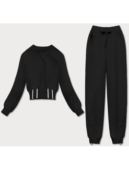 Černý dámský dres - mikina a kalhoty (8C78-3)