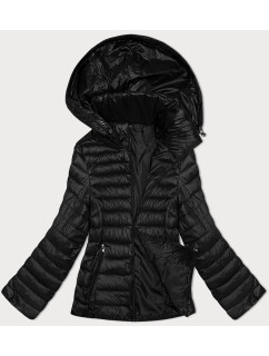 Černá dámská prošívaná bunda s odepínací kapucí S'West (B8220-1)