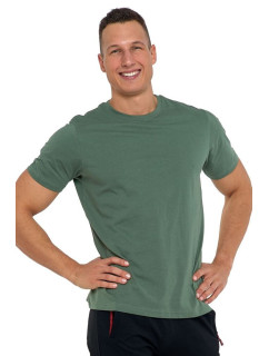 Pánské bavlněné triko Basic tmavě zelené