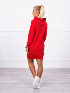 Šaty s kapucí červené