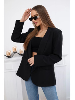 Elegantní sako bez zapínání černý