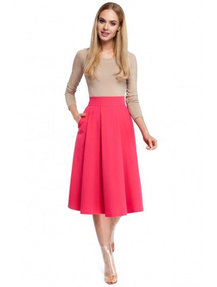 M302 Dámská midi sukně - růžová