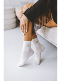 Fashion GG vysoké ponožky Ecru - Milena