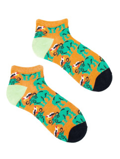 Yoclub Kotníkové vtipné bavlněné ponožky Vzory Barvy SKS-0086U-B200 Vícebarevné