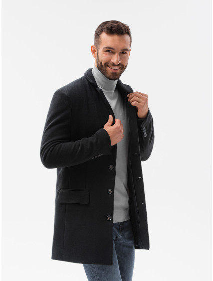 Pánský kabát Ombre Coat C432-1 Black