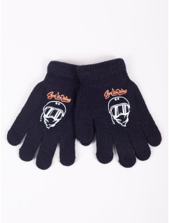 Chlapecké pětiprsté rukavice Yoclub RED-0012C-AA5A-012 Black